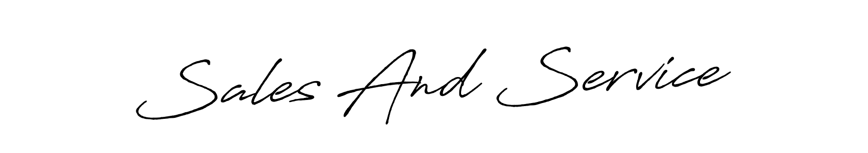 Also we have Sales And Service name is the best signature style. Create professional handwritten signature collection using Antro_Vectra_Bolder autograph style. Sales And Service signature style 7 images and pictures png