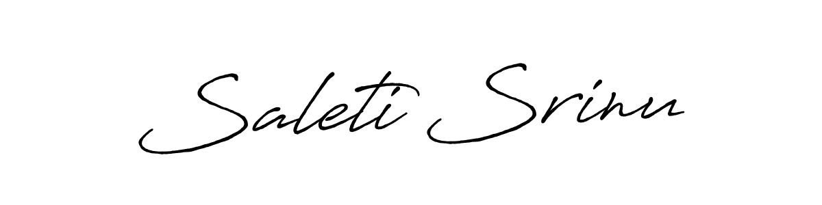 Also You can easily find your signature by using the search form. We will create Saleti Srinu name handwritten signature images for you free of cost using Antro_Vectra_Bolder sign style. Saleti Srinu signature style 7 images and pictures png