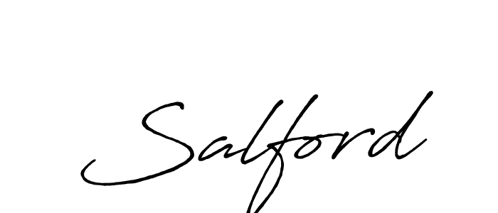 Also we have Salford name is the best signature style. Create professional handwritten signature collection using Antro_Vectra_Bolder autograph style. Salford signature style 7 images and pictures png