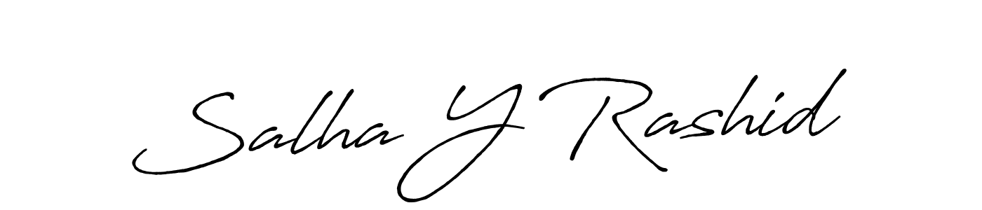 Use a signature maker to create a handwritten signature online. With this signature software, you can design (Antro_Vectra_Bolder) your own signature for name Salha Y Rashid. Salha Y Rashid signature style 7 images and pictures png