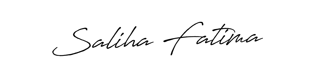 Use a signature maker to create a handwritten signature online. With this signature software, you can design (Antro_Vectra_Bolder) your own signature for name Saliha Fatima. Saliha Fatima signature style 7 images and pictures png