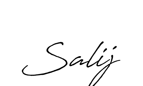Create a beautiful signature design for name Salij. With this signature (Antro_Vectra_Bolder) fonts, you can make a handwritten signature for free. Salij signature style 7 images and pictures png