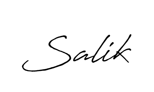 How to make Salik signature? Antro_Vectra_Bolder is a professional autograph style. Create handwritten signature for Salik name. Salik signature style 7 images and pictures png