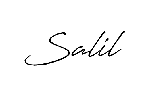 How to make Salil name signature. Use Antro_Vectra_Bolder style for creating short signs online. This is the latest handwritten sign. Salil signature style 7 images and pictures png