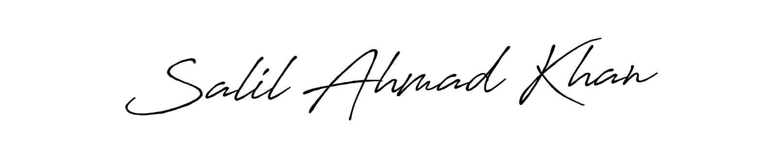 Use a signature maker to create a handwritten signature online. With this signature software, you can design (Antro_Vectra_Bolder) your own signature for name Salil Ahmad Khan. Salil Ahmad Khan signature style 7 images and pictures png