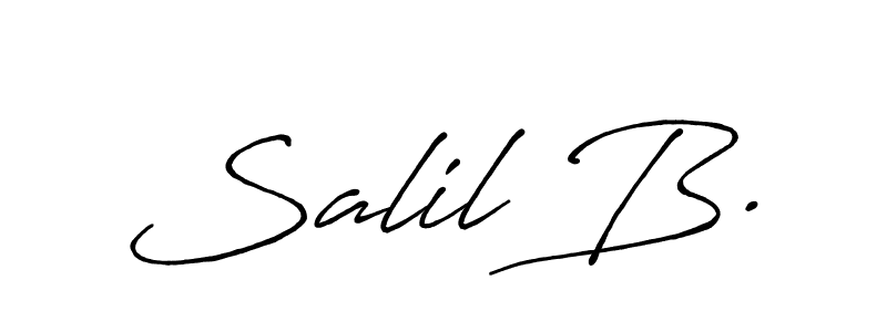 You should practise on your own different ways (Antro_Vectra_Bolder) to write your name (Salil B.) in signature. don't let someone else do it for you. Salil B. signature style 7 images and pictures png