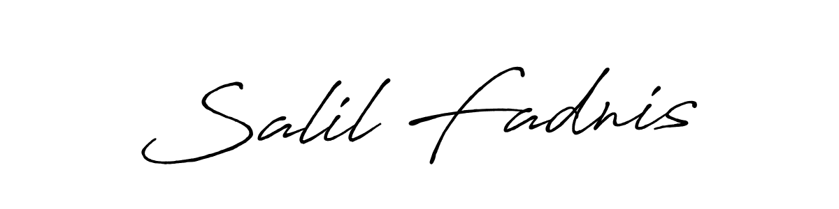 Antro_Vectra_Bolder is a professional signature style that is perfect for those who want to add a touch of class to their signature. It is also a great choice for those who want to make their signature more unique. Get Salil Fadnis name to fancy signature for free. Salil Fadnis signature style 7 images and pictures png