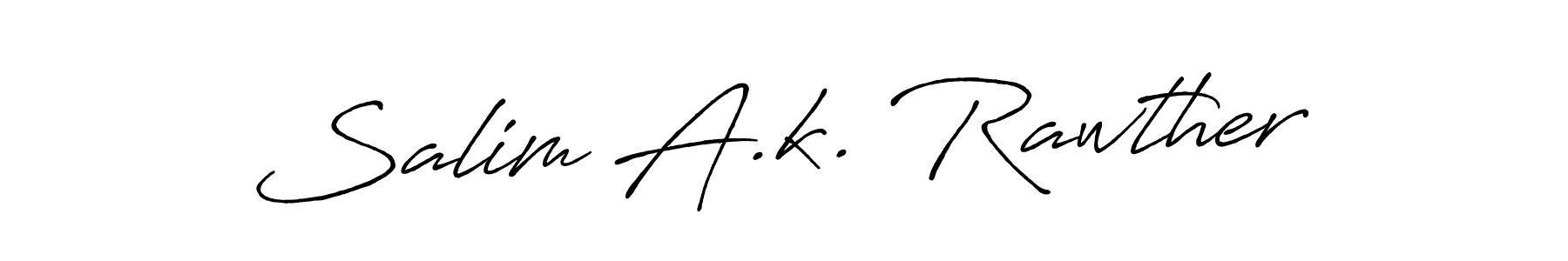 Use a signature maker to create a handwritten signature online. With this signature software, you can design (Antro_Vectra_Bolder) your own signature for name Salim A.k. Rawther. Salim A.k. Rawther signature style 7 images and pictures png