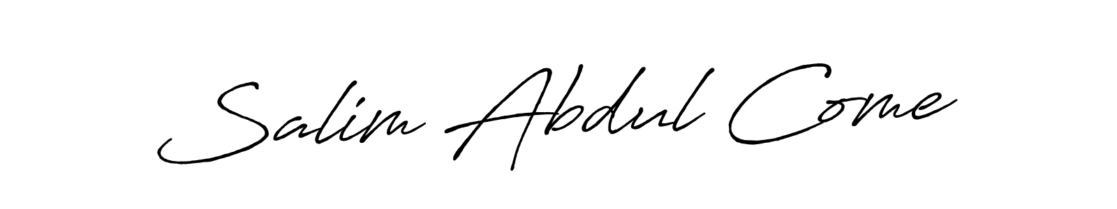 Design your own signature with our free online signature maker. With this signature software, you can create a handwritten (Antro_Vectra_Bolder) signature for name Salim Abdul Come. Salim Abdul Come signature style 7 images and pictures png