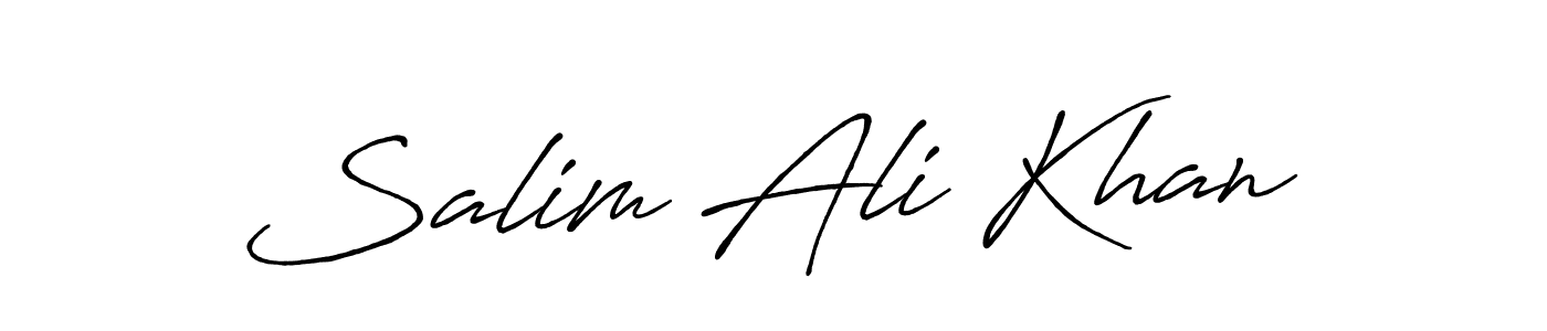 Also we have Salim Ali Khan name is the best signature style. Create professional handwritten signature collection using Antro_Vectra_Bolder autograph style. Salim Ali Khan signature style 7 images and pictures png