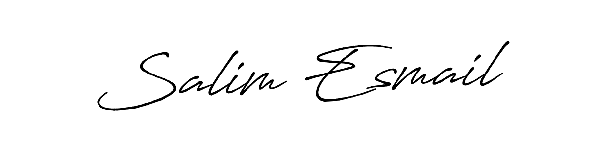 Salim Esmail stylish signature style. Best Handwritten Sign (Antro_Vectra_Bolder) for my name. Handwritten Signature Collection Ideas for my name Salim Esmail. Salim Esmail signature style 7 images and pictures png