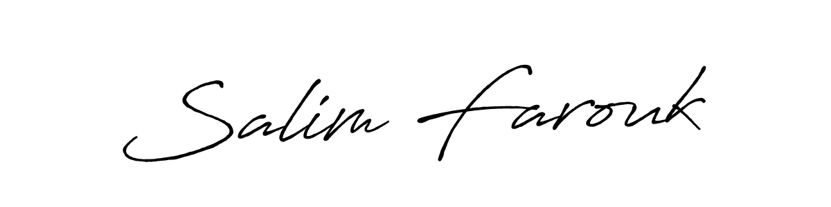 Make a beautiful signature design for name Salim Farouk. Use this online signature maker to create a handwritten signature for free. Salim Farouk signature style 7 images and pictures png