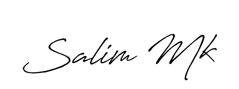 Make a beautiful signature design for name Salim Mk. With this signature (Antro_Vectra_Bolder) style, you can create a handwritten signature for free. Salim Mk signature style 7 images and pictures png