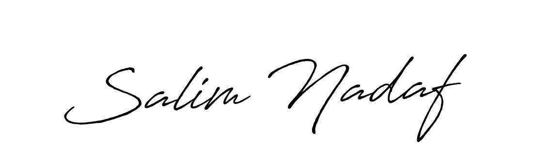 Salim Nadaf stylish signature style. Best Handwritten Sign (Antro_Vectra_Bolder) for my name. Handwritten Signature Collection Ideas for my name Salim Nadaf. Salim Nadaf signature style 7 images and pictures png