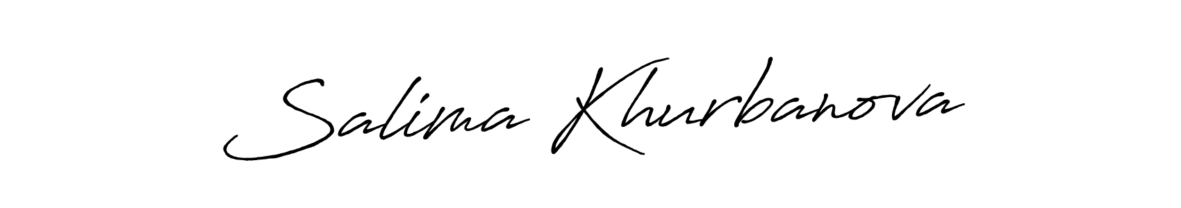 Make a beautiful signature design for name Salima Khurbanova. With this signature (Antro_Vectra_Bolder) style, you can create a handwritten signature for free. Salima Khurbanova signature style 7 images and pictures png