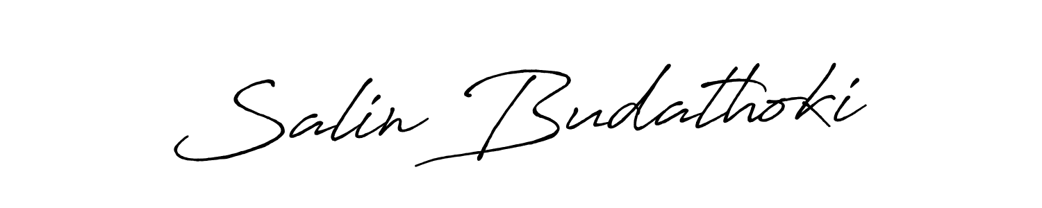 Make a beautiful signature design for name Salin Budathoki. Use this online signature maker to create a handwritten signature for free. Salin Budathoki signature style 7 images and pictures png