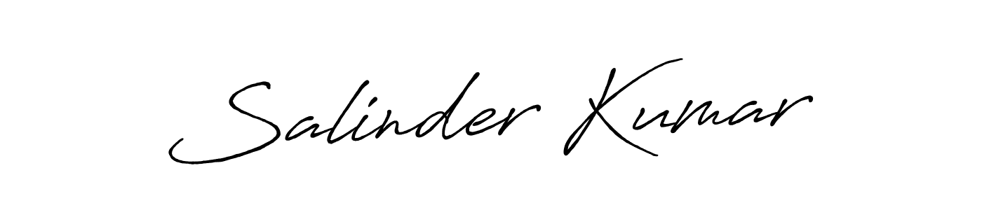 How to make Salinder Kumar name signature. Use Antro_Vectra_Bolder style for creating short signs online. This is the latest handwritten sign. Salinder Kumar signature style 7 images and pictures png