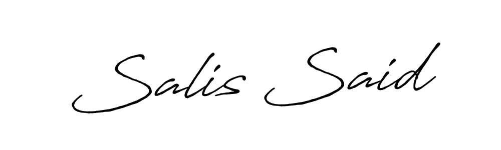 The best way (Antro_Vectra_Bolder) to make a short signature is to pick only two or three words in your name. The name Salis Said include a total of six letters. For converting this name. Salis Said signature style 7 images and pictures png