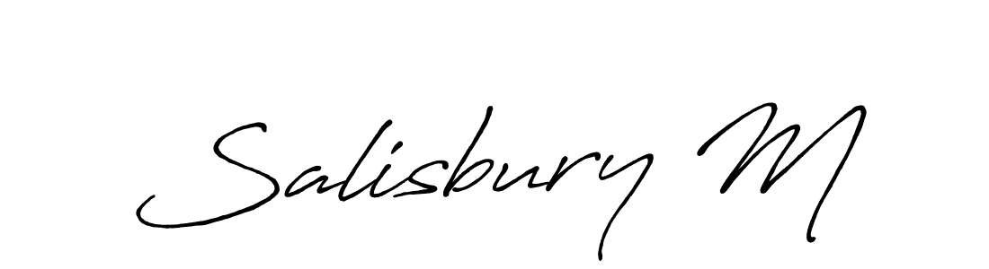 Antro_Vectra_Bolder is a professional signature style that is perfect for those who want to add a touch of class to their signature. It is also a great choice for those who want to make their signature more unique. Get Salisbury M name to fancy signature for free. Salisbury M signature style 7 images and pictures png