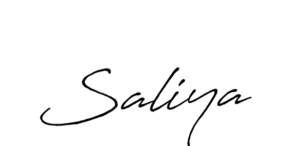 Create a beautiful signature design for name Saliya. With this signature (Antro_Vectra_Bolder) fonts, you can make a handwritten signature for free. Saliya signature style 7 images and pictures png