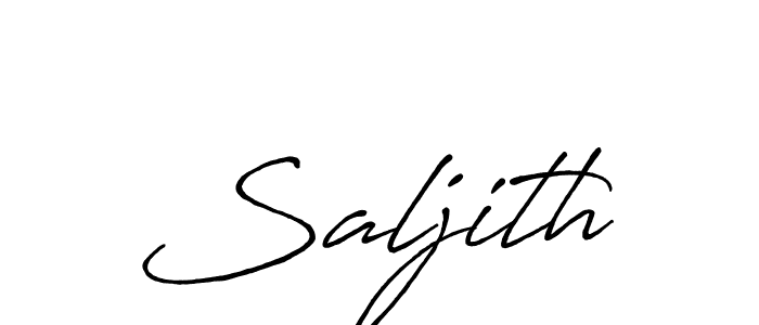 How to make Saljith name signature. Use Antro_Vectra_Bolder style for creating short signs online. This is the latest handwritten sign. Saljith signature style 7 images and pictures png