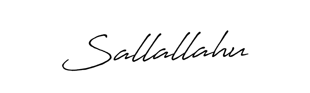 Use a signature maker to create a handwritten signature online. With this signature software, you can design (Antro_Vectra_Bolder) your own signature for name Sallallahu. Sallallahu signature style 7 images and pictures png