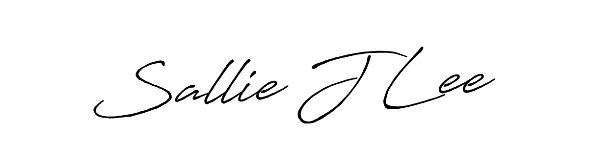 Sallie J Lee stylish signature style. Best Handwritten Sign (Antro_Vectra_Bolder) for my name. Handwritten Signature Collection Ideas for my name Sallie J Lee. Sallie J Lee signature style 7 images and pictures png