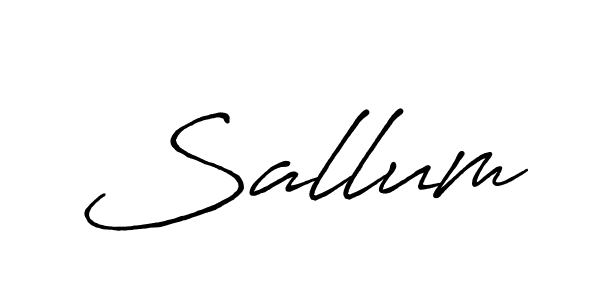 Sallum stylish signature style. Best Handwritten Sign (Antro_Vectra_Bolder) for my name. Handwritten Signature Collection Ideas for my name Sallum. Sallum signature style 7 images and pictures png