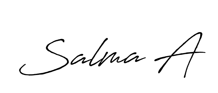 Also we have Salma A name is the best signature style. Create professional handwritten signature collection using Antro_Vectra_Bolder autograph style. Salma A signature style 7 images and pictures png