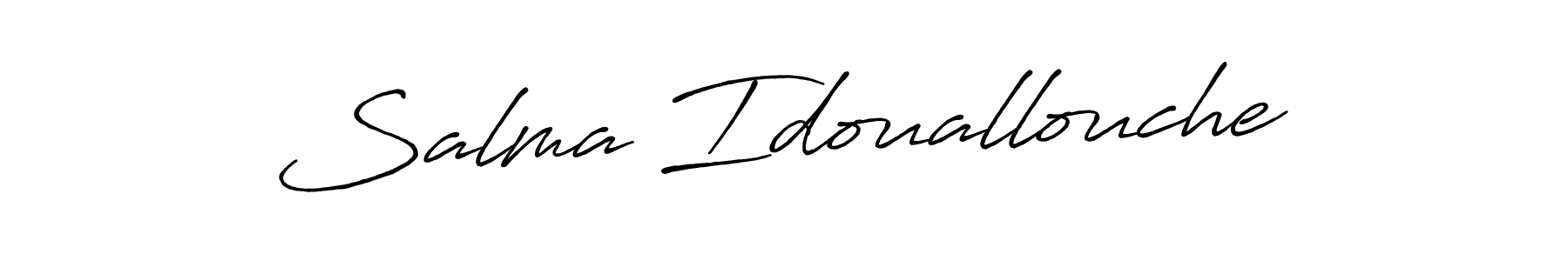 How to make Salma Idouallouche signature? Antro_Vectra_Bolder is a professional autograph style. Create handwritten signature for Salma Idouallouche name. Salma Idouallouche signature style 7 images and pictures png