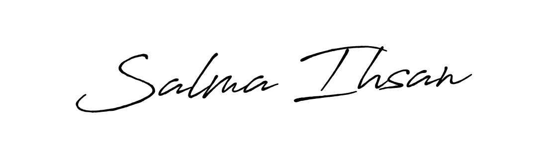 How to make Salma Ihsan signature? Antro_Vectra_Bolder is a professional autograph style. Create handwritten signature for Salma Ihsan name. Salma Ihsan signature style 7 images and pictures png