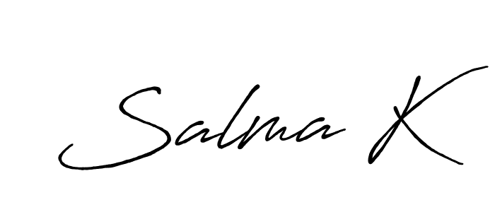 Also we have Salma K name is the best signature style. Create professional handwritten signature collection using Antro_Vectra_Bolder autograph style. Salma K signature style 7 images and pictures png