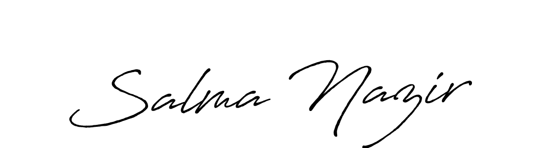 Make a short Salma Nazir signature style. Manage your documents anywhere anytime using Antro_Vectra_Bolder. Create and add eSignatures, submit forms, share and send files easily. Salma Nazir signature style 7 images and pictures png