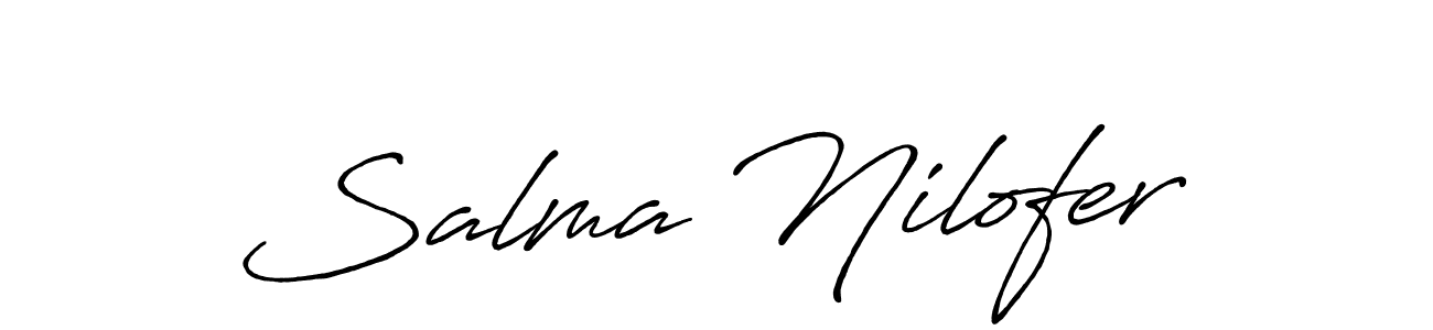 How to make Salma Nilofer signature? Antro_Vectra_Bolder is a professional autograph style. Create handwritten signature for Salma Nilofer name. Salma Nilofer signature style 7 images and pictures png