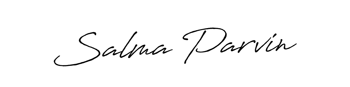 if you are searching for the best signature style for your name Salma Parvin. so please give up your signature search. here we have designed multiple signature styles  using Antro_Vectra_Bolder. Salma Parvin signature style 7 images and pictures png