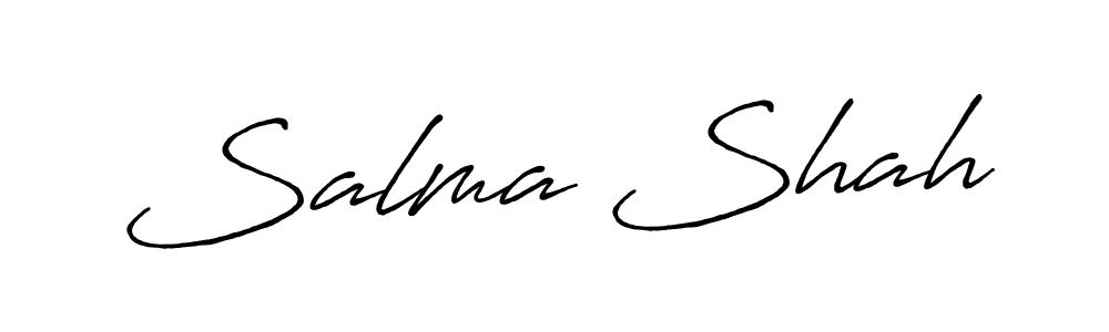 Create a beautiful signature design for name Salma Shah. With this signature (Antro_Vectra_Bolder) fonts, you can make a handwritten signature for free. Salma Shah signature style 7 images and pictures png