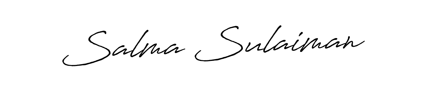 How to make Salma Sulaiman name signature. Use Antro_Vectra_Bolder style for creating short signs online. This is the latest handwritten sign. Salma Sulaiman signature style 7 images and pictures png