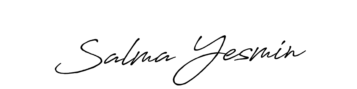 Here are the top 10 professional signature styles for the name Salma Yesmin. These are the best autograph styles you can use for your name. Salma Yesmin signature style 7 images and pictures png