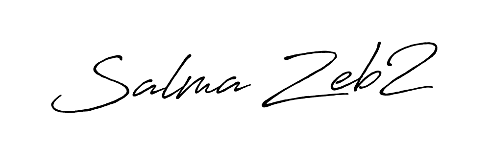 if you are searching for the best signature style for your name Salma Zeb2. so please give up your signature search. here we have designed multiple signature styles  using Antro_Vectra_Bolder. Salma Zeb2 signature style 7 images and pictures png