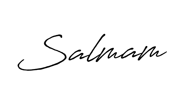 Salmam stylish signature style. Best Handwritten Sign (Antro_Vectra_Bolder) for my name. Handwritten Signature Collection Ideas for my name Salmam. Salmam signature style 7 images and pictures png