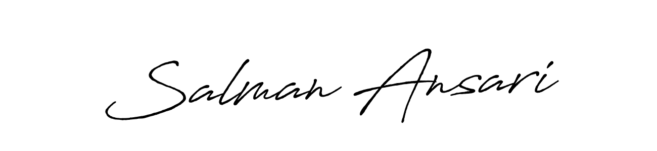 Design your own signature with our free online signature maker. With this signature software, you can create a handwritten (Antro_Vectra_Bolder) signature for name Salman Ansari. Salman Ansari signature style 7 images and pictures png
