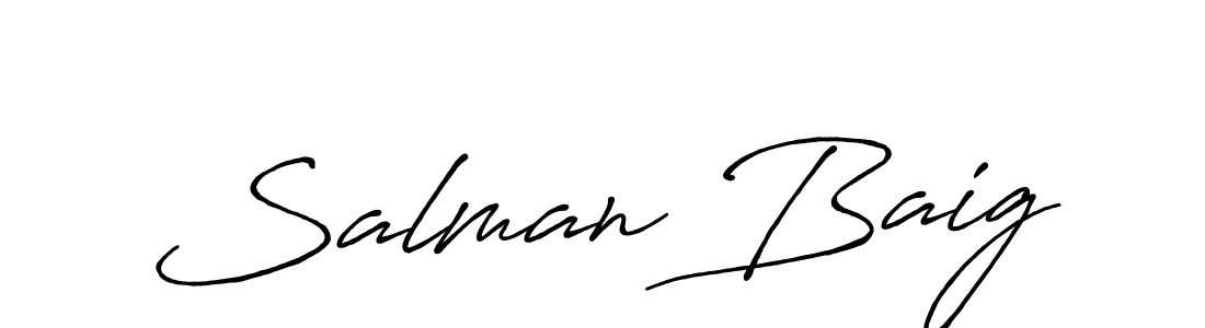 It looks lik you need a new signature style for name Salman Baig. Design unique handwritten (Antro_Vectra_Bolder) signature with our free signature maker in just a few clicks. Salman Baig signature style 7 images and pictures png