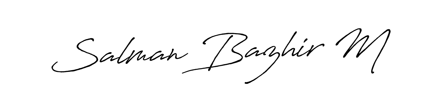 Also You can easily find your signature by using the search form. We will create Salman Bazhir M name handwritten signature images for you free of cost using Antro_Vectra_Bolder sign style. Salman Bazhir M signature style 7 images and pictures png