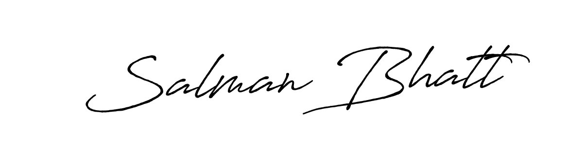 How to make Salman Bhatt signature? Antro_Vectra_Bolder is a professional autograph style. Create handwritten signature for Salman Bhatt name. Salman Bhatt signature style 7 images and pictures png