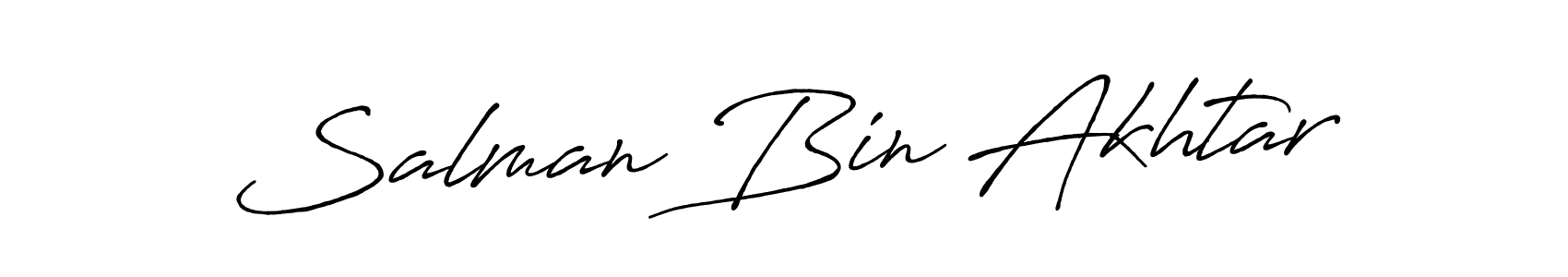 It looks lik you need a new signature style for name Salman Bin Akhtar. Design unique handwritten (Antro_Vectra_Bolder) signature with our free signature maker in just a few clicks. Salman Bin Akhtar signature style 7 images and pictures png