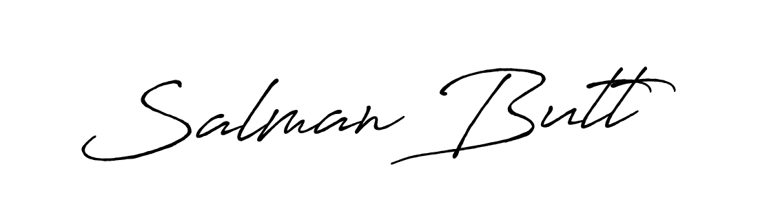 Create a beautiful signature design for name Salman Butt. With this signature (Antro_Vectra_Bolder) fonts, you can make a handwritten signature for free. Salman Butt signature style 7 images and pictures png