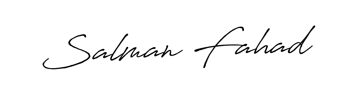 You should practise on your own different ways (Antro_Vectra_Bolder) to write your name (Salman Fahad) in signature. don't let someone else do it for you. Salman Fahad signature style 7 images and pictures png