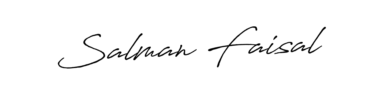 Design your own signature with our free online signature maker. With this signature software, you can create a handwritten (Antro_Vectra_Bolder) signature for name Salman Faisal. Salman Faisal signature style 7 images and pictures png