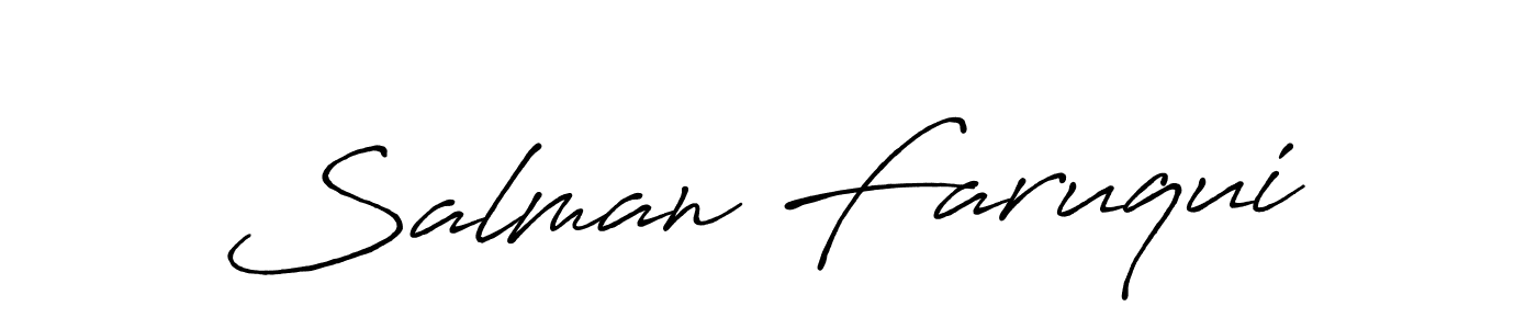 Salman Faruqui stylish signature style. Best Handwritten Sign (Antro_Vectra_Bolder) for my name. Handwritten Signature Collection Ideas for my name Salman Faruqui. Salman Faruqui signature style 7 images and pictures png