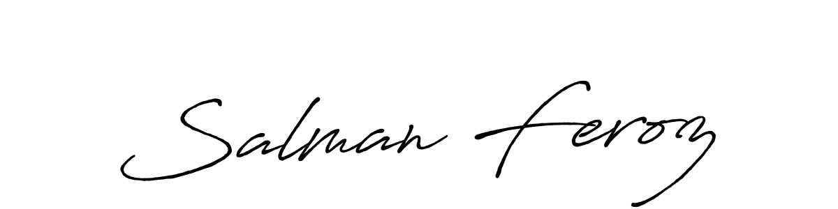 Create a beautiful signature design for name Salman Feroz. With this signature (Antro_Vectra_Bolder) fonts, you can make a handwritten signature for free. Salman Feroz signature style 7 images and pictures png